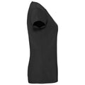 Black - Side - Fruit Of The Loom Womens-Ladies Iconic Ringspun Cotton T-Shirt