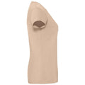 Desert Sand - Side - Fruit Of The Loom Womens-Ladies Iconic Ringspun Cotton T-Shirt