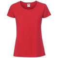 Red - Front - Fruit Of The Loom Womens-Ladies Iconic Ringspun Cotton T-Shirt