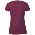 Burgundy - Back - Fruit Of The Loom Womens-Ladies Iconic Ringspun Cotton T-Shirt