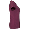 Burgundy - Side - Fruit Of The Loom Womens-Ladies Iconic Ringspun Cotton T-Shirt