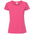 Fuchsia - Front - Fruit Of The Loom Womens-Ladies Iconic Ringspun Cotton T-Shirt