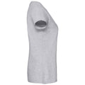 Heather Grey - Side - Fruit Of The Loom Womens-Ladies Iconic Ringspun Cotton T-Shirt