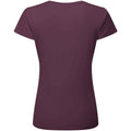 Dark Plum - Back - Fruit Of The Loom Womens-Ladies Iconic Ringspun Cotton T-Shirt