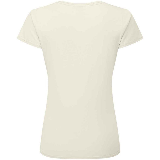 Natural - Back - Fruit Of The Loom Womens-Ladies Iconic Ringspun Cotton T-Shirt