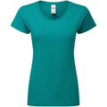 Ocean Teal - Front - Fruit Of The Loom Womens-Ladies Iconic Ringspun Cotton T-Shirt