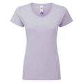 Soft Lavender - Front - Fruit Of The Loom Womens-Ladies Iconic Ringspun Cotton T-Shirt