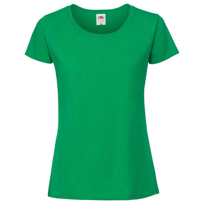 Kelly Green - Front - Fruit Of The Loom Womens-Ladies Iconic Ringspun Cotton T-Shirt