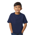Navy - Front - Gildan Childrens-Kids Midweight Soft Touch T-Shirt