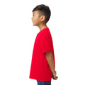Red - Side - Gildan Childrens-Kids Midweight Soft Touch T-Shirt
