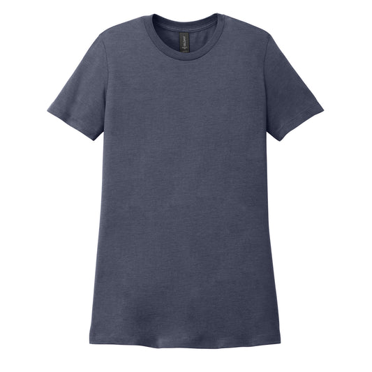 Navy Mist - Front - Gildan Womens-Ladies CVC Soft Touch T-Shirt