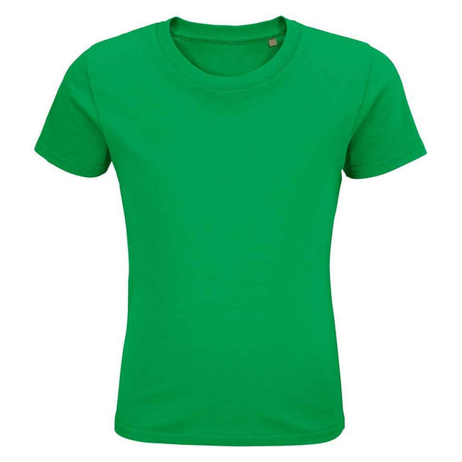 Kelly Green - Front - SOLS Childrens-Kids Pioneer Organic T-Shirt