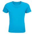 Aqua - Front - SOLS Childrens-Kids Pioneer Organic T-Shirt