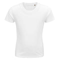 White - Front - SOLS Childrens-Kids Pioneer Organic T-Shirt