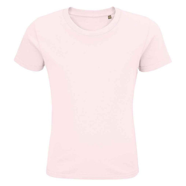 Pale Pink - Front - SOLS Childrens-Kids Pioneer Organic T-Shirt