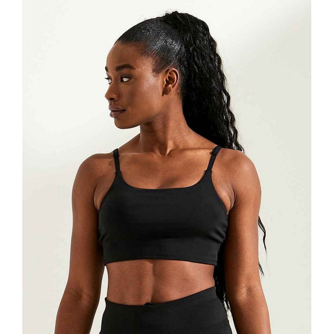 Jet Black - Back - Awdis Womens-Ladies Just Cool Recycled Sports Bra