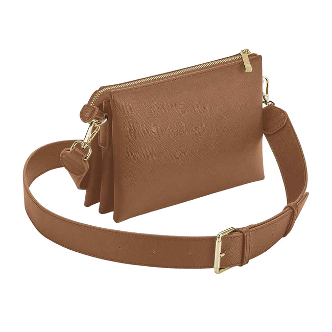 Tan - Front - Bagbase Boutique Crossbody Bag