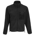 Carbon-Grey-Black - Front - SOLS Unisex Adult Fury Sherpa Fleece Jacket