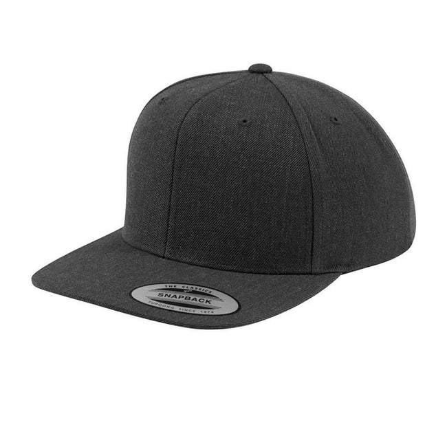 Dark Grey-Dark Grey - Front - Flexfit Mens Classic Snapback Cap