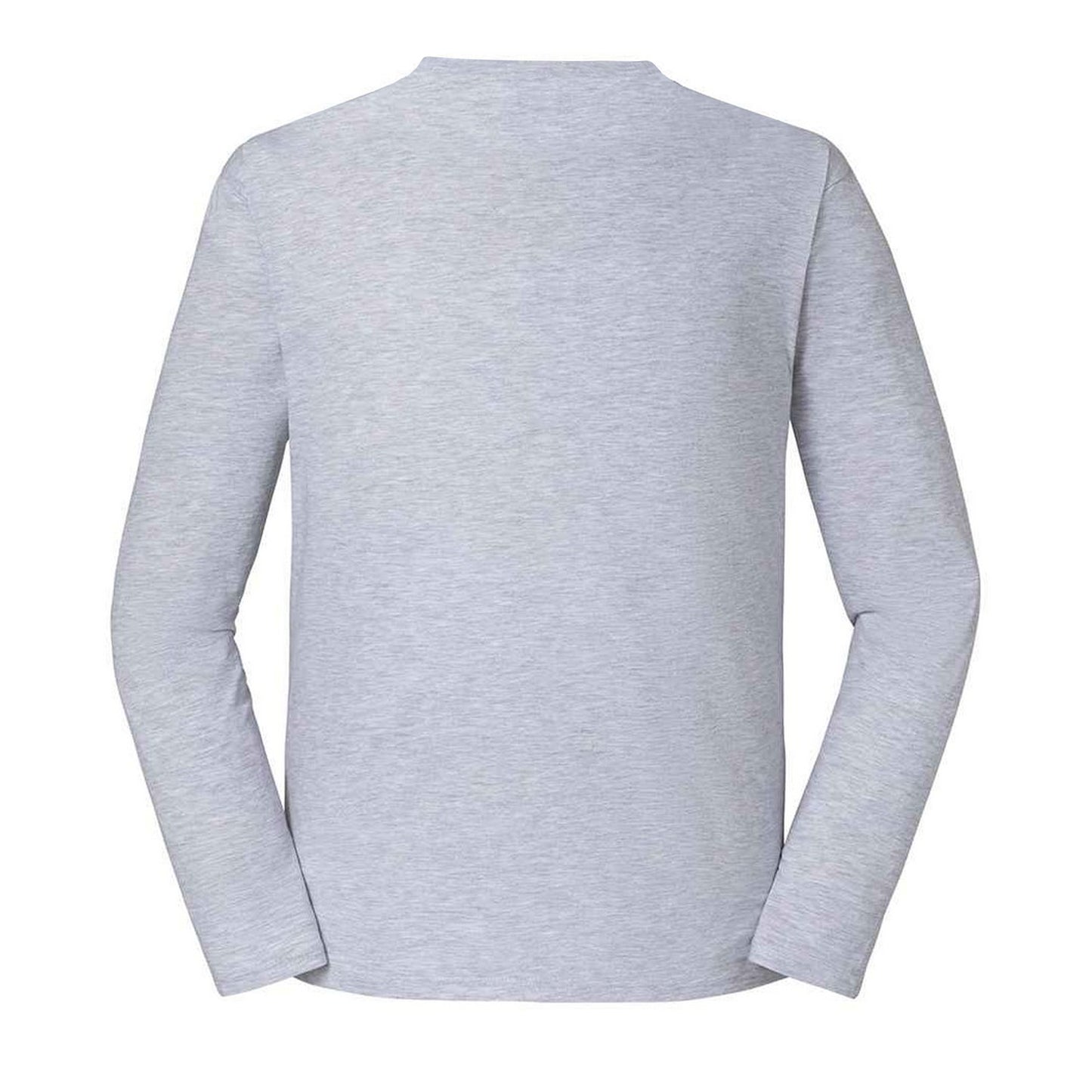 Heather Grey - Back - Fruit of the Loom Unisex Adult Iconic 195 Premium Long-Sleeved T-Shirt