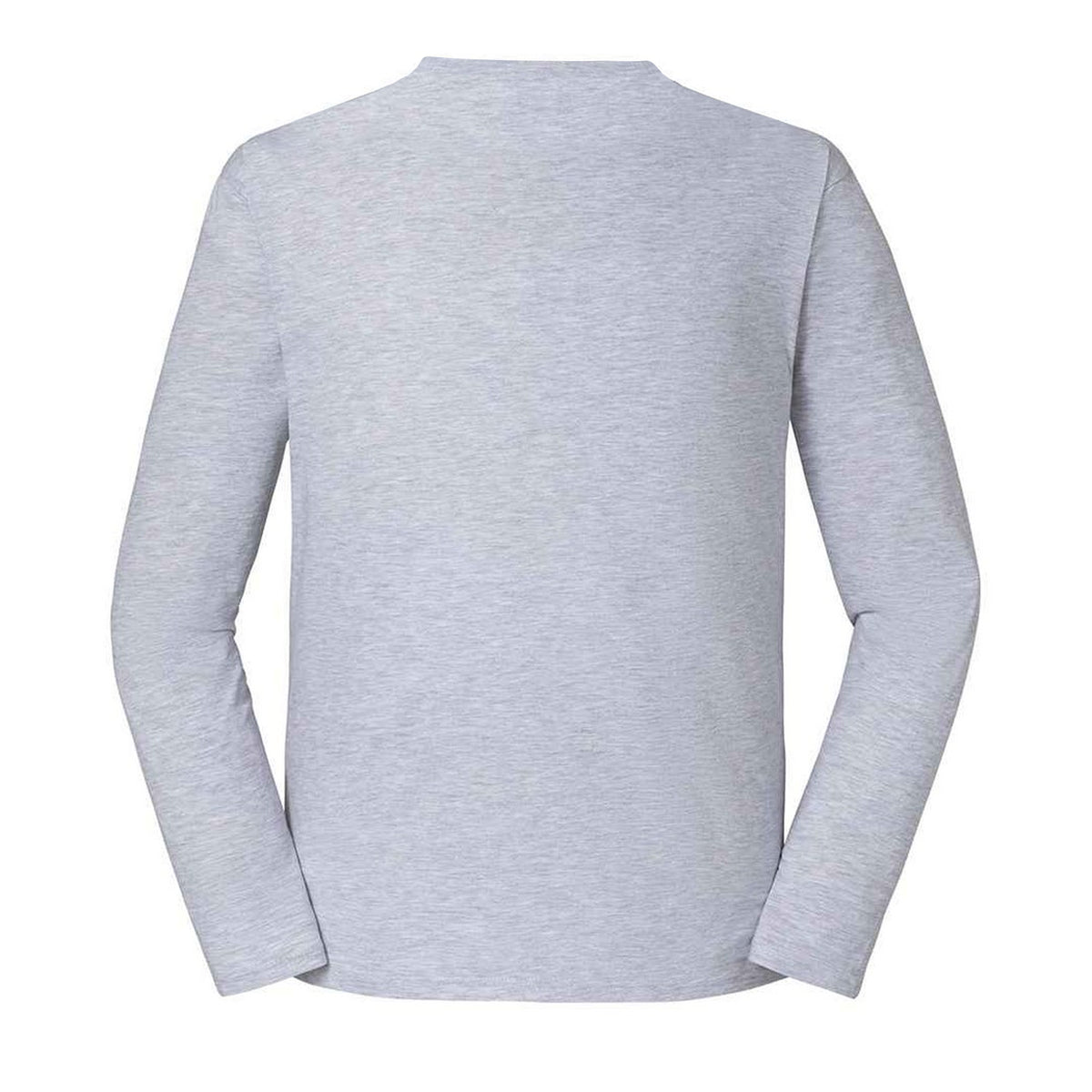 Heather Grey - Back - Fruit Of The Loom Unisex Adult Iconic 195 Premium Long-Sleeved T-Shirt