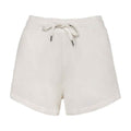 Washed Ivory - Front - Native Spirit Womens-Ladies French Terry Shorts
