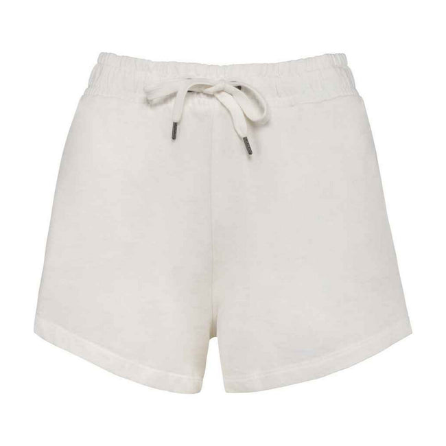 Washed Ivory - Front - Native Spirit Womens-Ladies French Terry Shorts