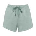 Washed Jade Green - Front - Native Spirit Womens-Ladies French Terry Shorts