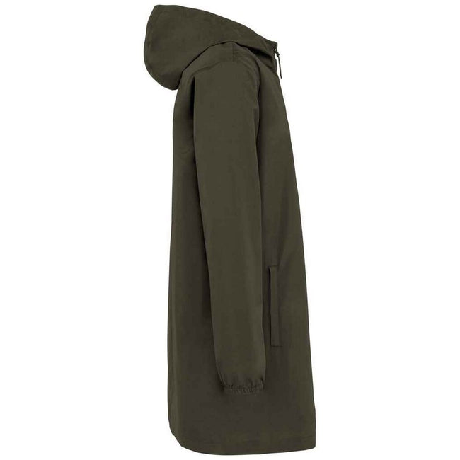 Organic Khaki - Back - Native Spirit Unisex Adult Eco Friendly Waterproof Jacket