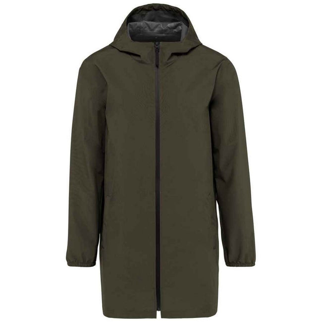 Organic Khaki - Front - Native Spirit Unisex Adult Eco Friendly Waterproof Jacket