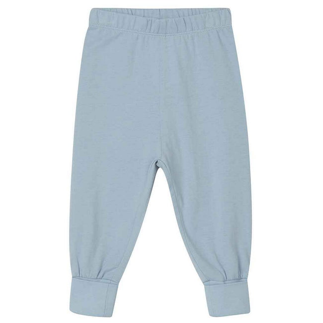 Dusty Blue - Side - Babybugz Baby Shoulder Poppers Long Pyjama Set