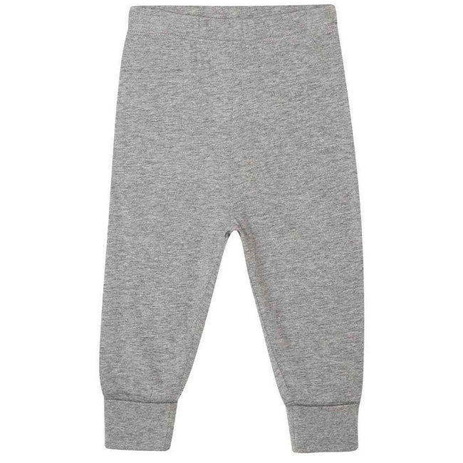 Heather Marl - Side - Babybugz Baby Shoulder Poppers Long Pyjama Set