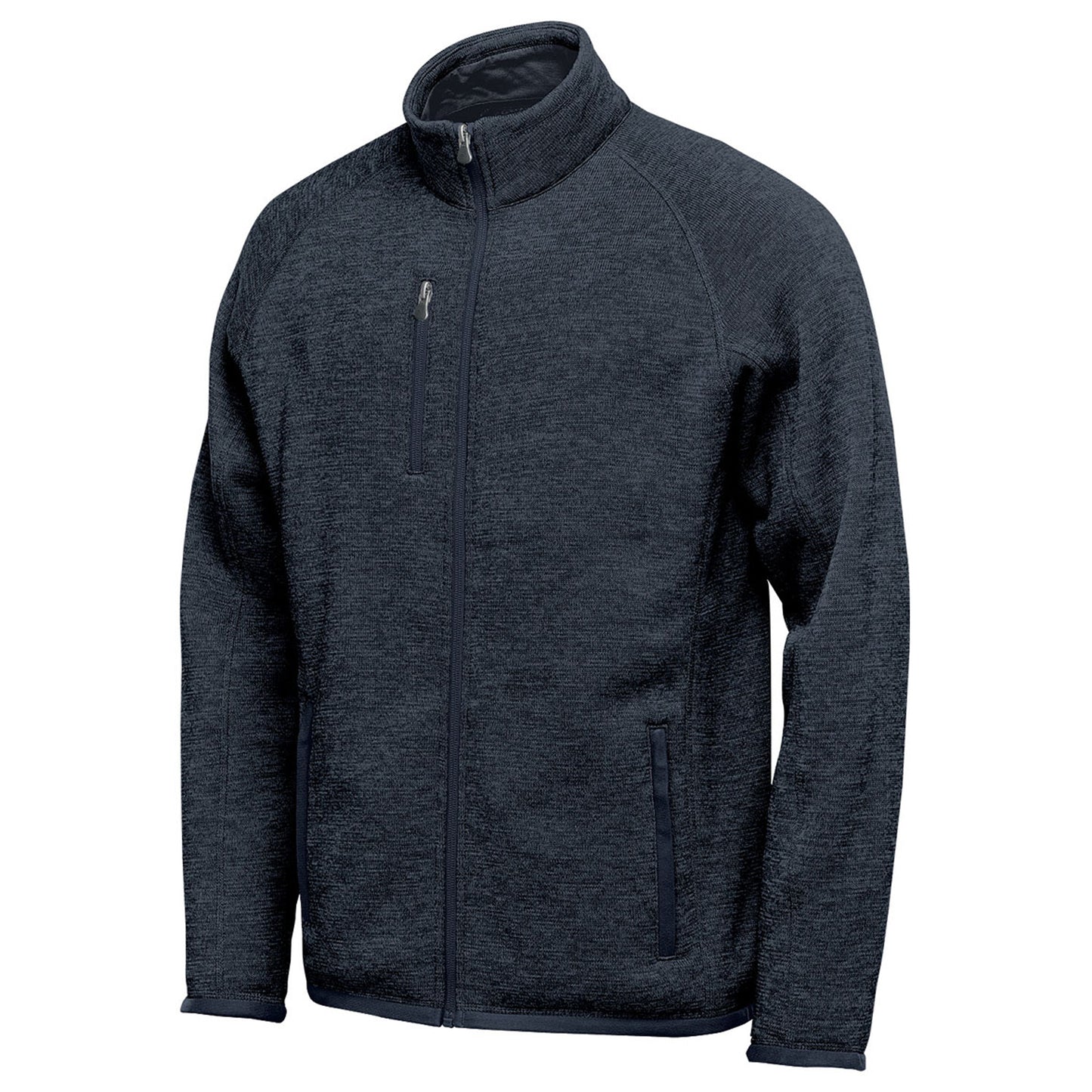 Navy - Side - Stormtech Mens Avalante Heather Full Zip Fleece Jacket