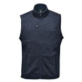 Navy - Front - Stormtech Mens Avalante Knitted Heather Full Zip Gilet
