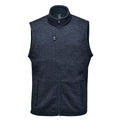 Navy - Front - Stormtech Mens Avalante Knitted Heather Full Zip Gilet