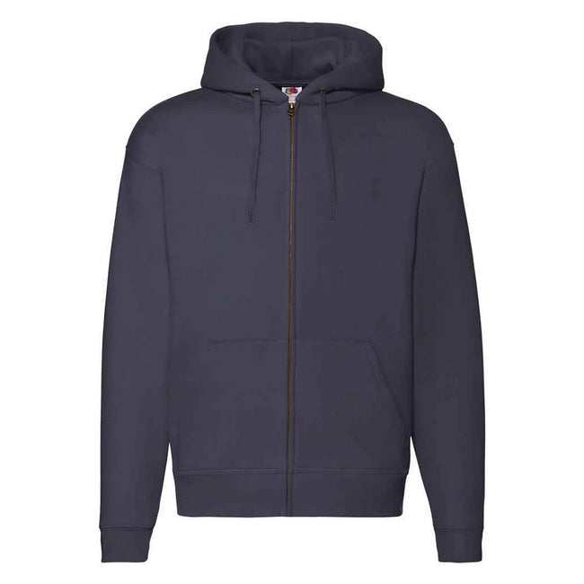 Deep Navy - Front - Fruit of the Loom Unisex Adult Premium Full Zip Hoodie