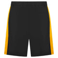 Black-Gold - Back - Finden & Hales Childrens-Kids Knitted Sweat Shorts