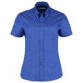 Royal Blue - Front - Kustom Kit Womens-Ladies Premium Oxford Tailored Short-Sleeved Shirt