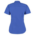 Royal Blue - Back - Kustom Kit Womens-Ladies Premium Oxford Tailored Short-Sleeved Shirt