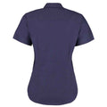 Midnight Navy - Back - Kustom Kit Womens-Ladies Premium Oxford Tailored Short-Sleeved Shirt