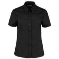 Black - Front - Kustom Kit Womens-Ladies Premium Oxford Tailored Short-Sleeved Shirt