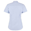 Light Blue - Back - Kustom Kit Womens-Ladies Premium Oxford Tailored Short-Sleeved Shirt