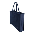Navy-Navy - Back - Westford Mill Classic Jute Shopper Bag
