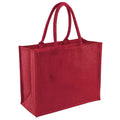 Red - Front - Westford Mill Classic Jute Shopper Bag