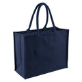 Navy-Navy - Front - Westford Mill Classic Jute Shopper Bag