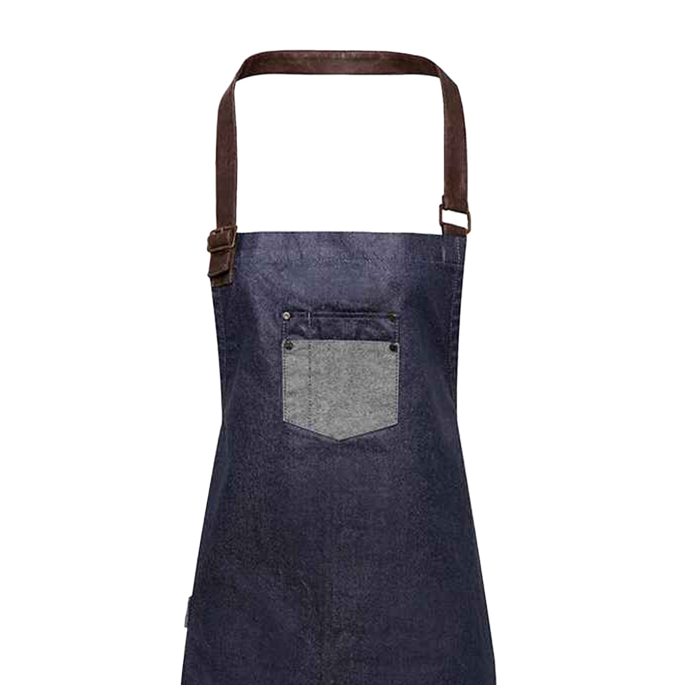 Indigo Denim - Back - Premier Division Bibbed Apron