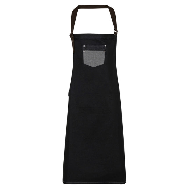 Black Denim - Front - Premier Division Bibbed Apron