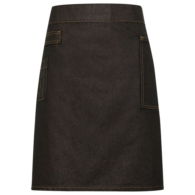Black-Tan Denim - Front - Premier Division Waist Apron