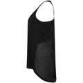 Black - Side - Tombo Womens-Ladies Open Back Vest Top