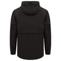 Black - Back - Front Row Unisex Adult Pull Over Half Zip Jacket